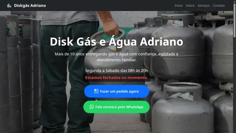 Site comercial para Disk Gás